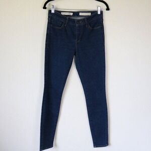 Pilcro & The Letterpress Mid Rise Skinny Jeans Dark Blue Size 26